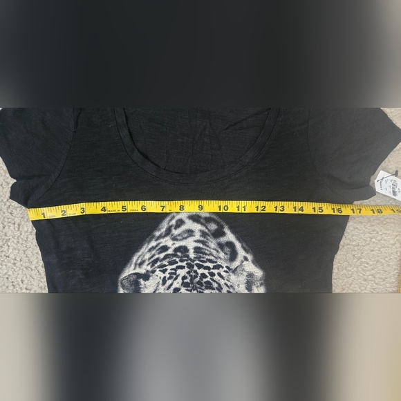 Express Black Leopard Print Embellished Tshirt - Picture 5 of 7